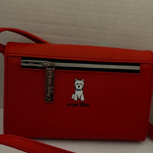 Mark Tetro red westie crossbody purse with matching small wallet - Picture 5 of 11